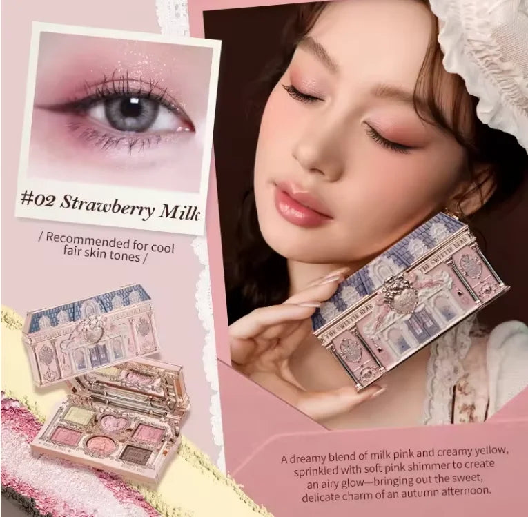 Makeup Set All In Flower Knows Little Angel Highlighter Powder Blush Strawberry Rococo Lip Gloss Perfume Kit