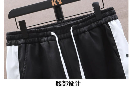 Spring Men Sportswear Tracksuit 2 Piece Running Sets Sports Hooded Jacket+Pant Sweatsuit Male Print Clothing Streetwear