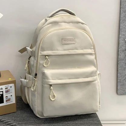 Multi-layer large capacity preppy couple travel backpack