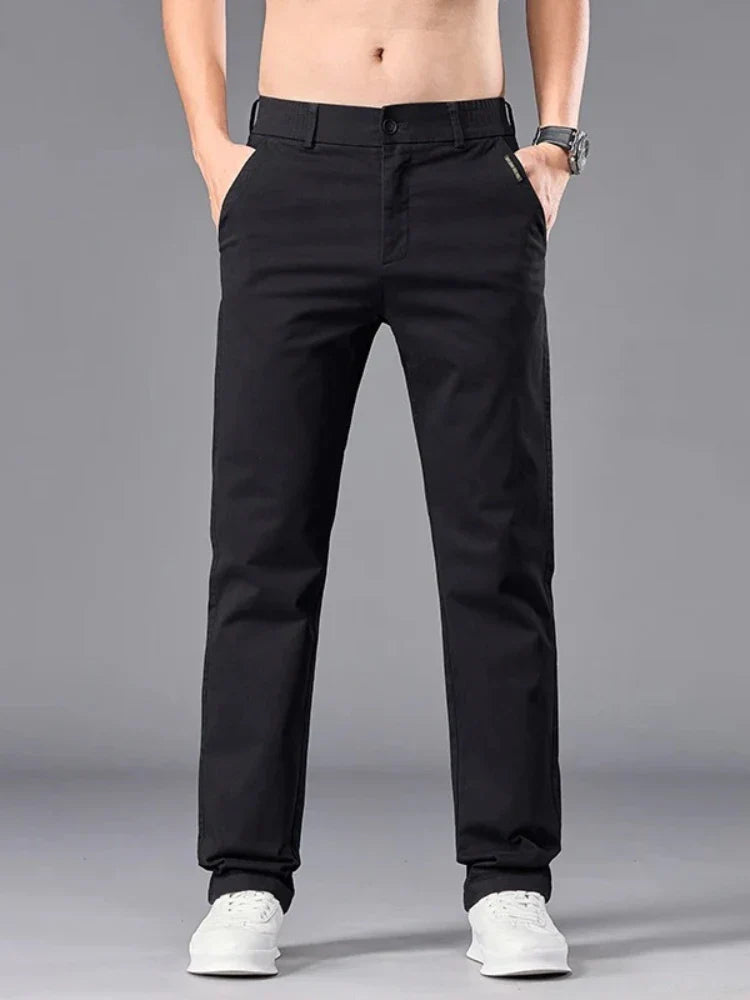 Brand Autumn New Stretch Men Casual Pants Straight Business Dress Formal Trousers Work Fashion Male Comfort Pants