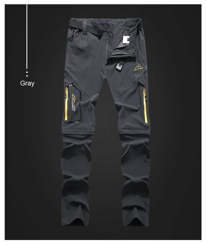 Men's Camping Hiking Pants Trekking High Stretch Summer Thin Waterproof Quick Dry UV-Proof Outdoor Travel Trousers