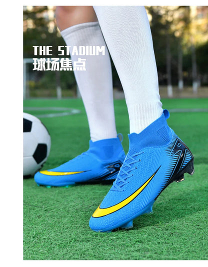 Men Football Boots Professional Soccer Cleats Non Slip Resistant Training Shoes Outdoor Match Sneakers Adult Teenagers Athlete