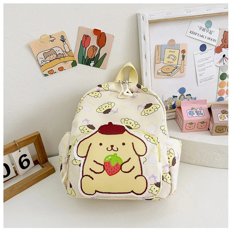 Anime Cartoon Kuromi Melody Cinnamoroll Backpack Boys Girls Cartoon Hello Kitty Kawaii Canvas Fashion Children's Schoolbag