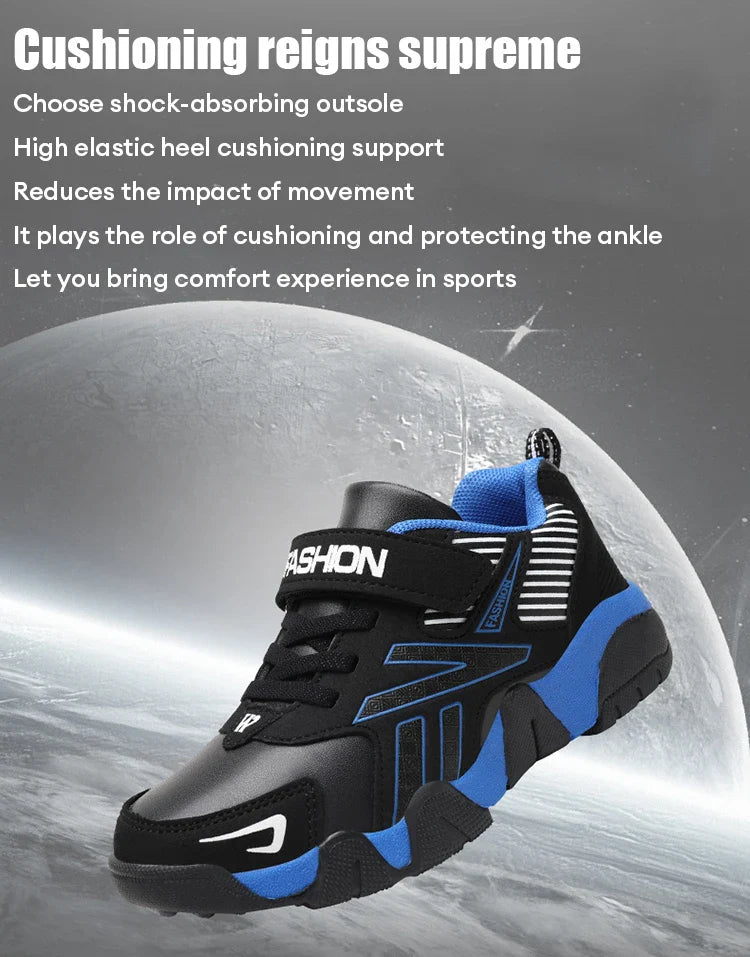 Four Seasons Leather Kids Shoes Non Slip Outdoor Children Walking Sneakers Casual Boys Sport Tennis Size 28-39
