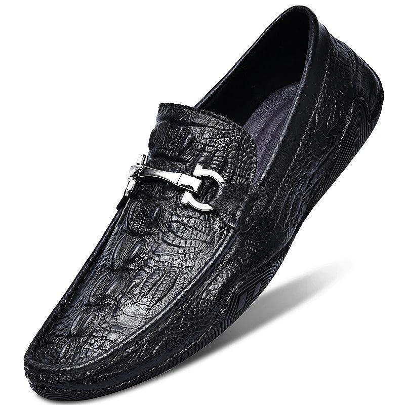 Blue Slip On Loafers Genuine Leather Casual Shoes Men Luxury Brand Designer Men's Moccasins Mocassin Homme Sales Discount