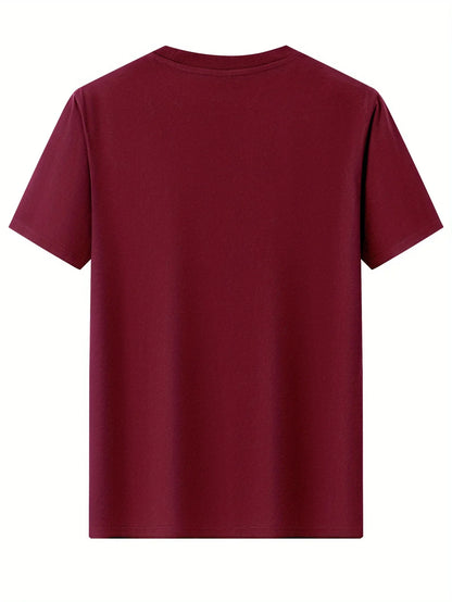 100% cotton men's loose T-shirt fashionable whatever letter pattern printed short sleeved round neck casual top