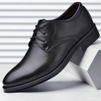 Sapatos Masculinos de Couro Sapatos Sociais Casuais que Combinam com Tudo Calçados com Amortecimento Resistentes ao Desgaste