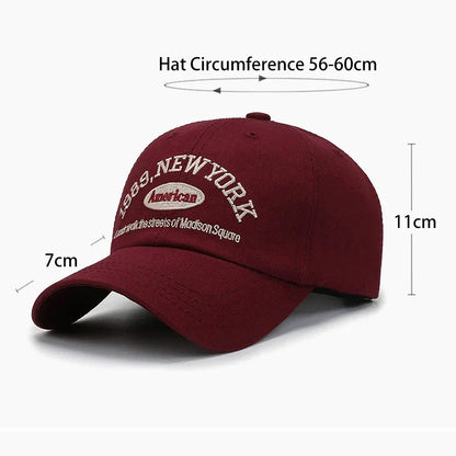 Embroidery 1989 New York Baseball Hats Washed Cotton Cap for Men Women Adjustable Snapback Caps Baseball Cap Letter Dad Hat Hot