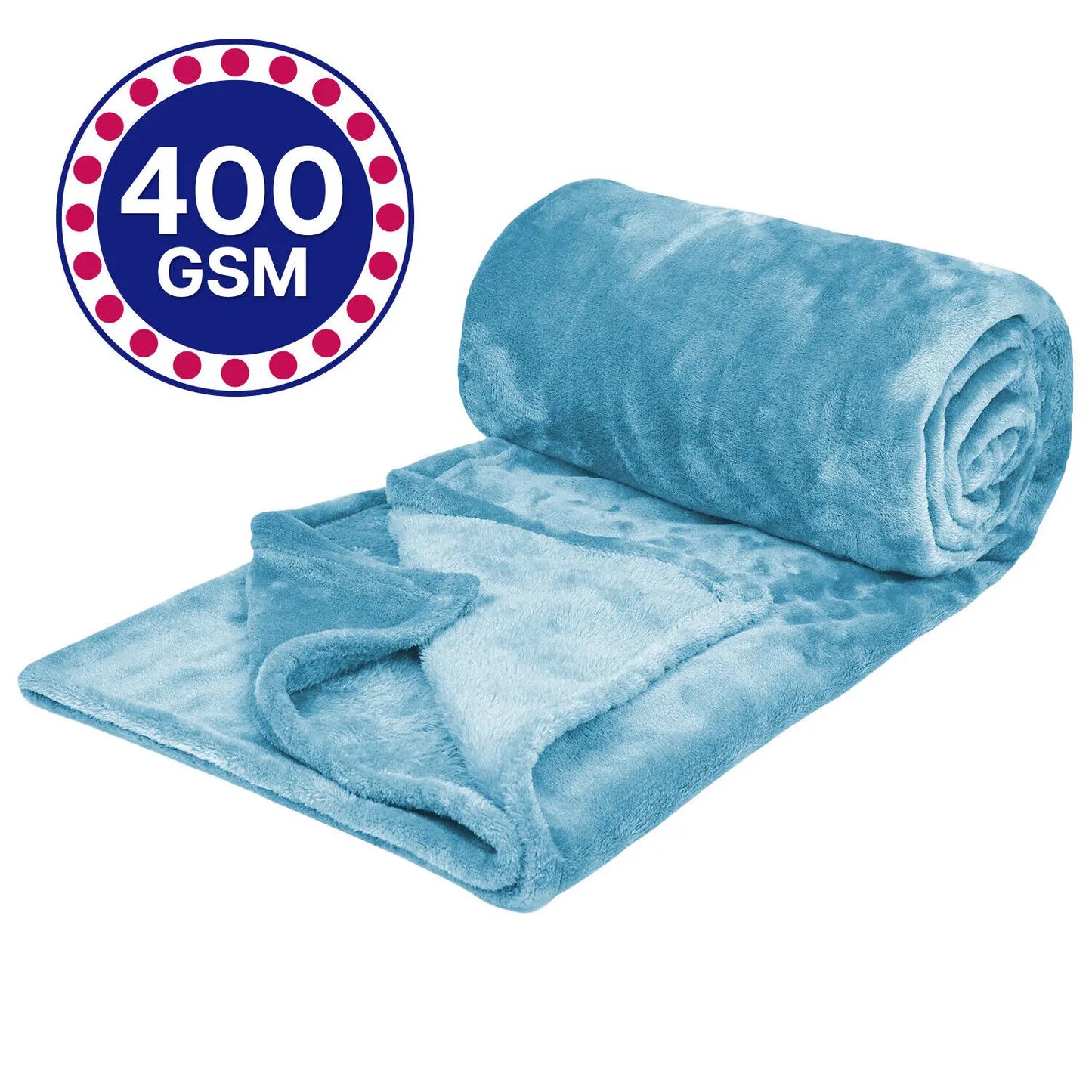 Fleece Blanket Solid Throw Blankets for Couch & Bed, Plush Cozy Fuzzy Blanket Super Soft & Warm Blankets for Fall and Winter