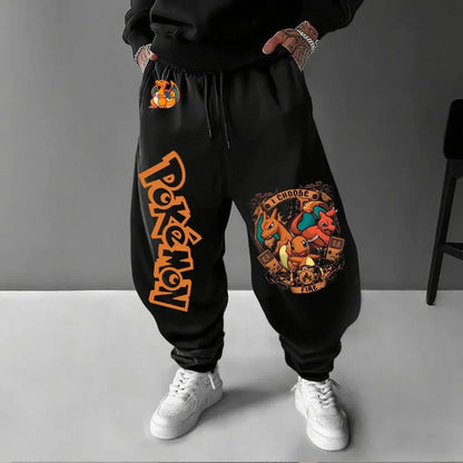 Pokemon Animation Derivatives Men's and Women's Summer Fashion Oversize Hoodie and Sweatpants Popular