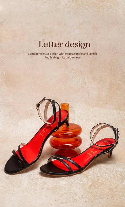Womens Sandals Round Open Toe Kitten Heels Adjustable Ankle Strap Low Heels Heeled Sandals for Women CHCH Summer Dress Shoes 3cm