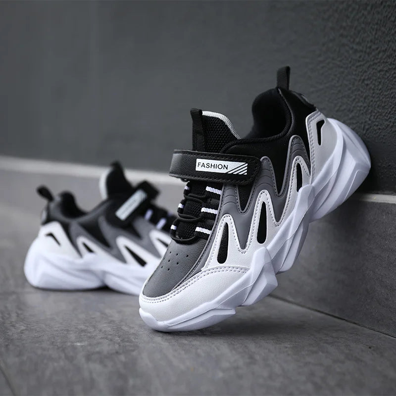 Kids Casual Boys Basketball Shoes Soft Sole Kids Shoes Non-slip Sneakers Shoes Outdoor Student's Children Sport Walking Footwear