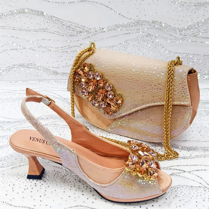 2026 New INS Style Green Elegant High Heels & Matching Bag Set for Women – Popular Nigerian Designer Shoes for African Ladies