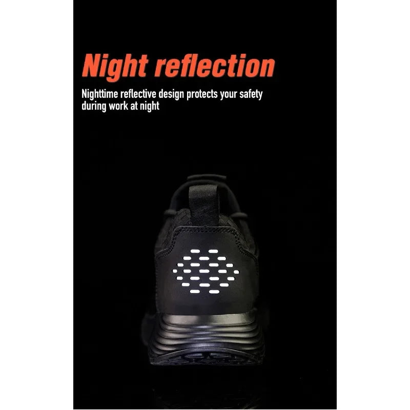 Men's Anti Smashing and Anti Stabbing Lightweight  Comfortable, Breathable  Protective and Safety Shoes