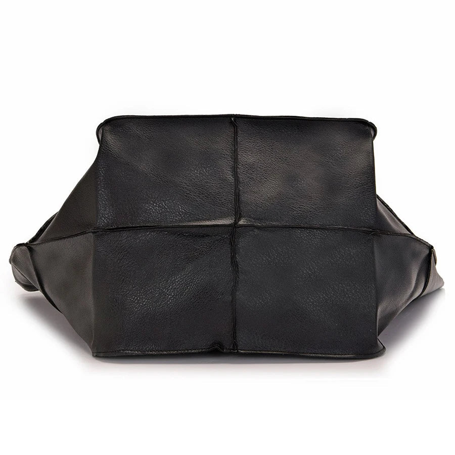 Fashionable and minimalist large bag with soft leather and large capacity shopping bag for women, one shoulder hand-held large b