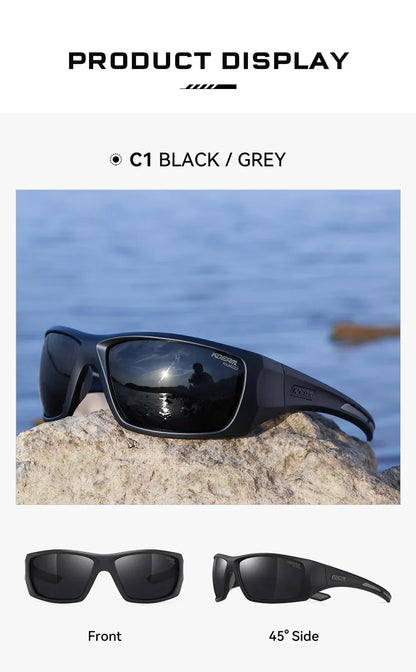 Outdoor Sports Polarized Sunglasses Men's Fishing TR90 Frame UV Protection Lens Shield Sun Glasses Women Eyewear with Box