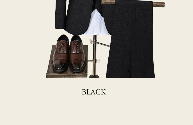 High-end Brand Formal Business Men's Suits Single Breasted Solid Color Slim Fit Suit wedding three-piece