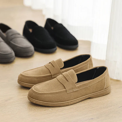 Men's Slip On Loafers Preppy Lightweight Breathable Comfort Outdoor Flats Non Slip Soft Sole Casual Daily Walking Shoes