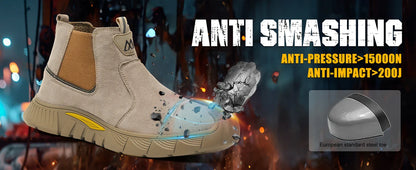 Steel Toe Safety Shoes for Men Women Slip Resistant Work Shoes Sneaker Outdoor Protective Work Shoes Outdoor Security Boots Men