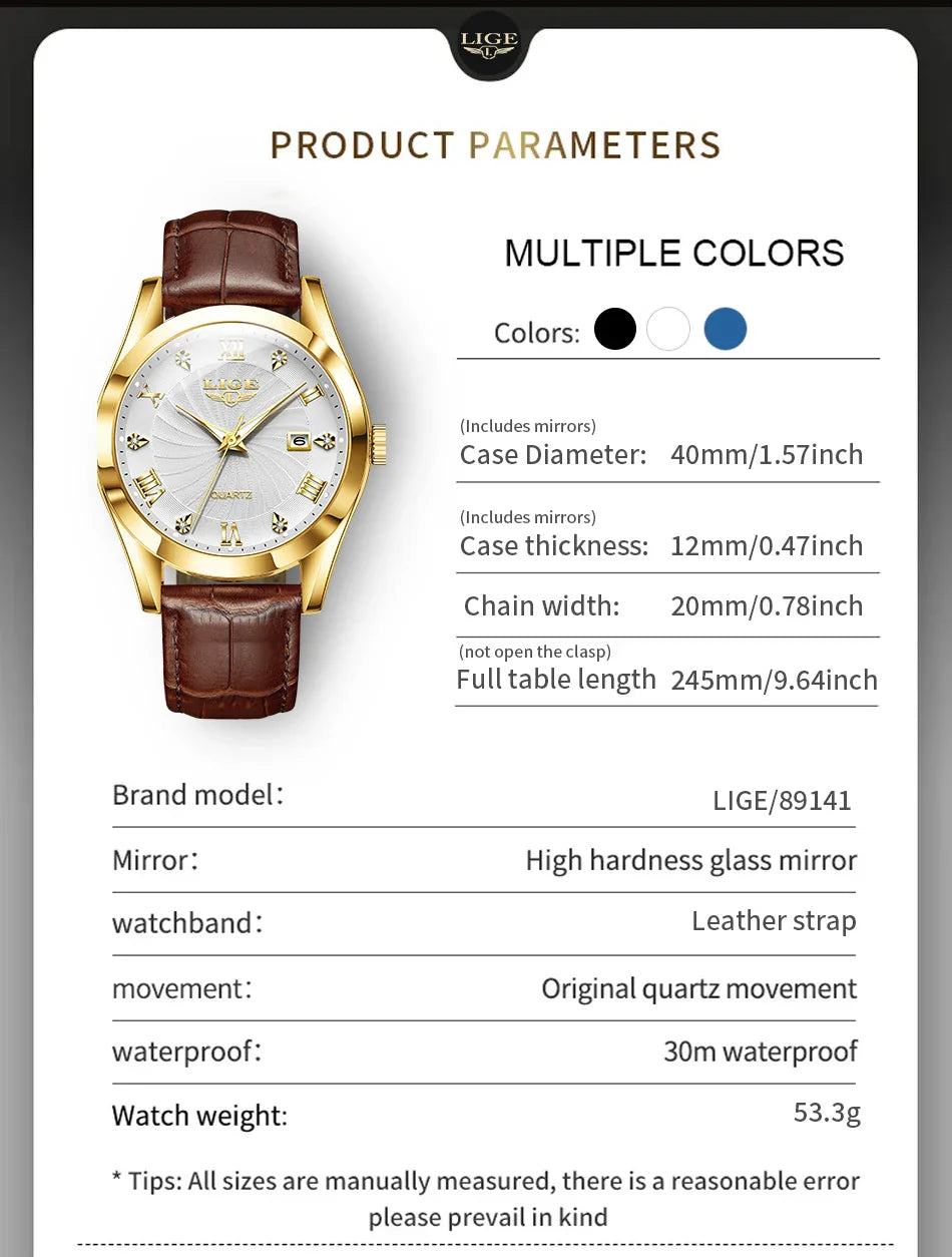 Women Watch Fashion Leather Military Sport Waterproof Watches For Women Top Brand Luxury Women's Bracelet Watch Reloj Mujer