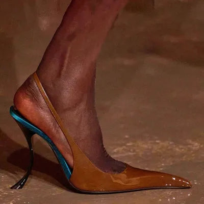 European American Women High Heeled Shoes Woman's Strange Heels Stiletto Summer Sandals Sexy Ladies Shallow Wedding Dance Pumps