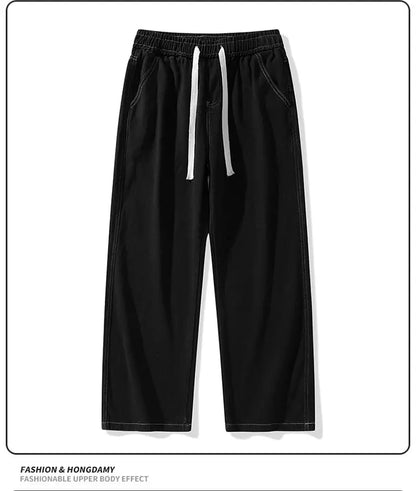 Men's American Style Loose Straight Leg Jeans Vintage Spring Summer New Arrival Drapey Trendy Wide Leg Long Pants