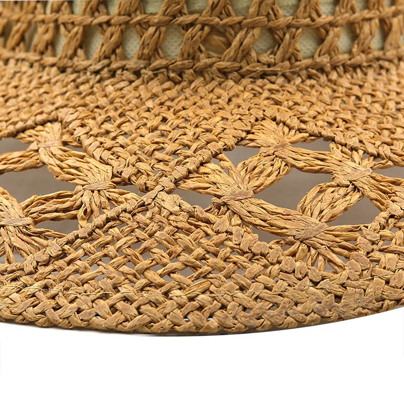 Straw Western Cowboy Hat for Women Men Classic Vintage Hollow Out Unisex