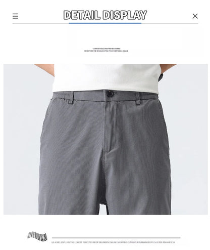Coffee Ultra-thin Wide Pants Men Lyocell Fabric Breathable Soft Straight Casual Trousers Loose Simple Male Sweatpants