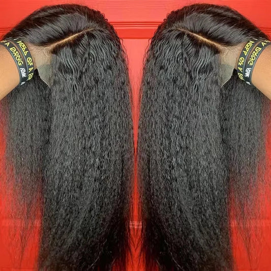 Straight Human Hair Wigs 13x4 5x5 HD Lace Front Human Hair Wigs Yaki Straight Frontal Lace Wig for Black Women Ready to Go