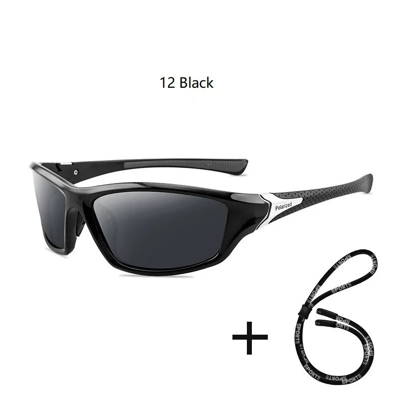 Men's Polarized Fishing Sunglasses With Glasses Chain For Men Women Driving Hiking Sun Glasses Fishing Eyewear