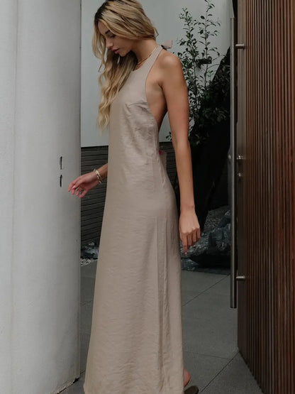 Summer Women Backless Elegant Dress