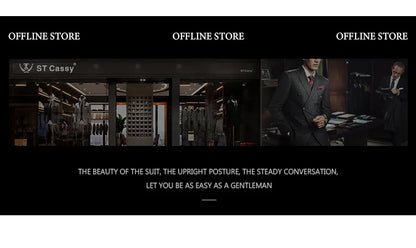 Elegant Man Suit 2 piece set Modern Wedding Party outfit Suits for Men Stylish Business office suit banquet attire