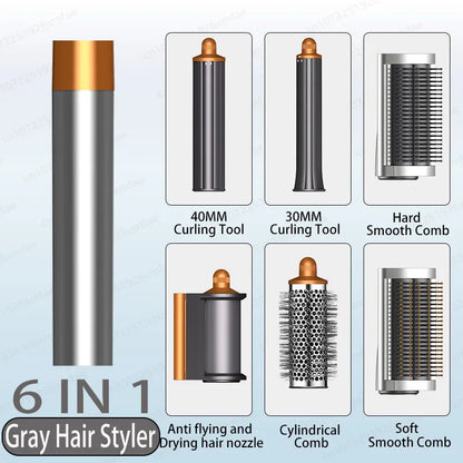 6 IN 1 Hair Styler 110V Negative Ion Hair Dryer Set Multi Hair Styler Professional Blow Dryer Brush for Curling Gift for Women