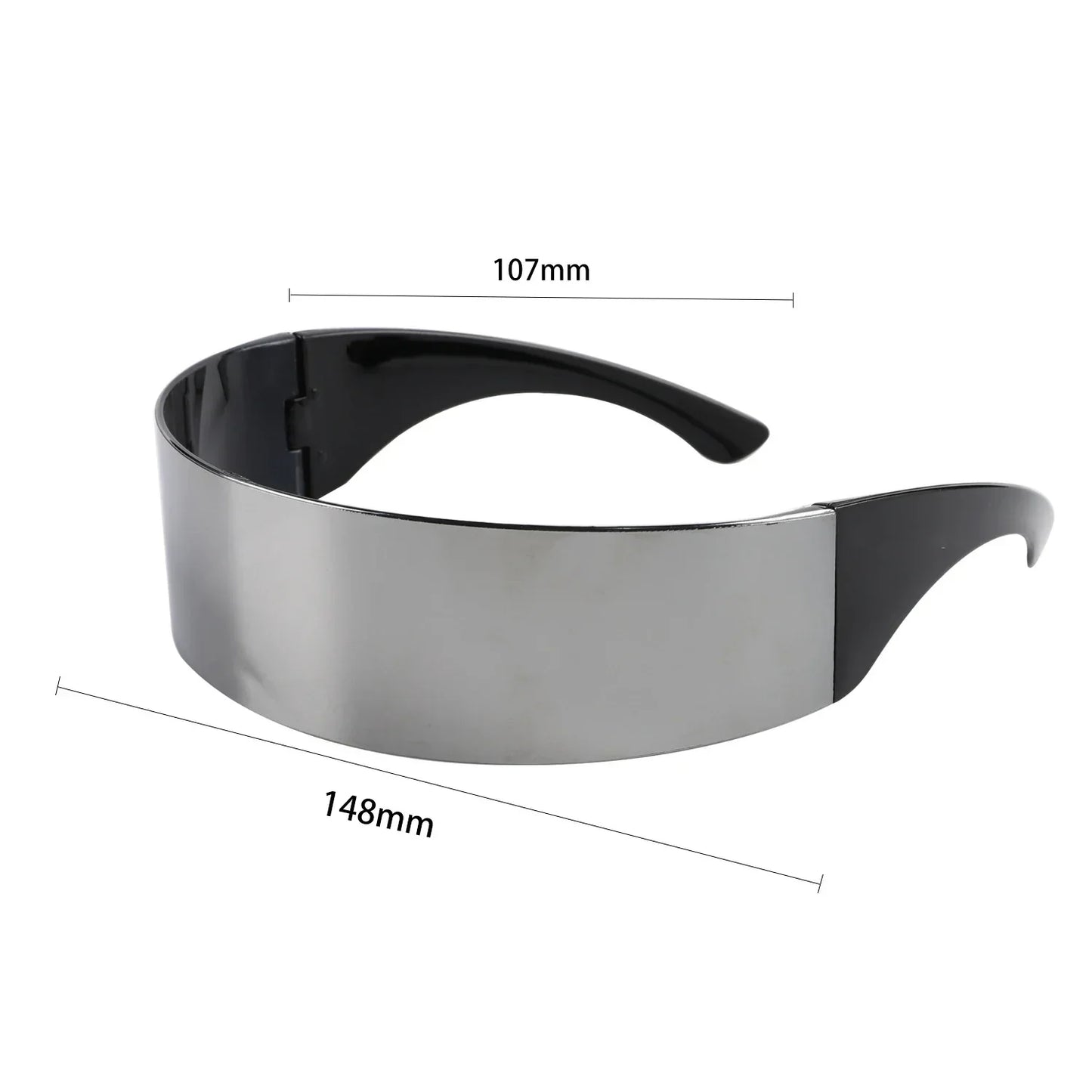 Futuristic Narrow Cyclops Visor Sunglasses Women Men Laser Eyeglasses UV400 Mirrored Lens Costume Party Eyewear Glasses