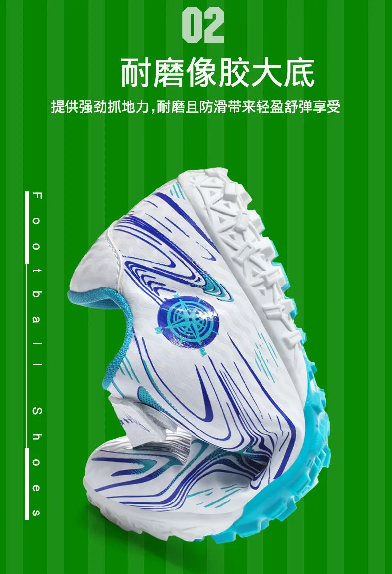 Kids Soccer Cleats Football Shoes Non Slip Breathable Lightweight Training Sneakers Boys Girls Children Football Match Boots