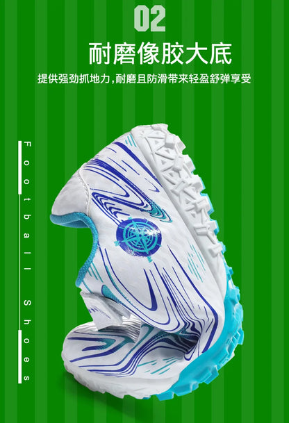 Kids Soccer Cleats Football Shoes Non Slip Breathable Lightweight Training Sneakers Boys Girls Children Football Match Boots