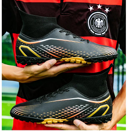 New 33-46 Large Football Boots Children Youth High Quality Football Shoes Outdoor Training Professional Competition Footwear