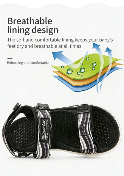 Fashion Kids Walking Sandals Boys Shoes Soft Sole Non-slip Outdoor Summer Children's Beach Water Shoes