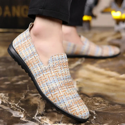 Men Loafers 2025 Design Leather Shoes Comfortable Slip-on Shoes for Men Soft Driving Moccasins Summer Casual Shoes