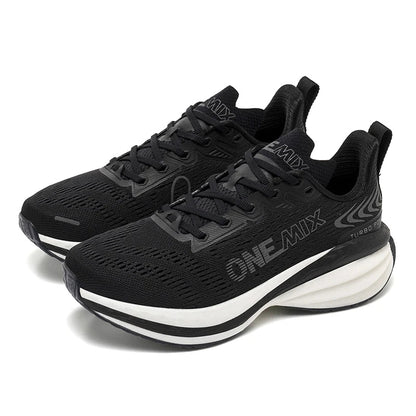 Tênis de Corrida Masculino ONEMIX com Amortecimento de Ar, Tênis Esportivo Respirável de Malha para Uso Externo, Aumento de Altura, Calçado de Caminhada, Tamanhos EU 35-47