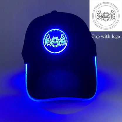 Baseball Caps Night Glow Light Cap Boys Girls Fashion Headwear Costumes Accessory Caps Hats