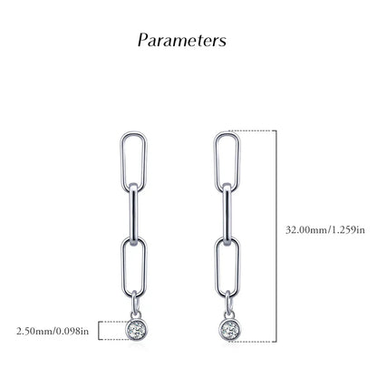 D VVS1 2.5mm Moissanite Tassel Earrings for Women GRA Certified Fine Jewelry Gifts s925 Sterling Sliver Earring