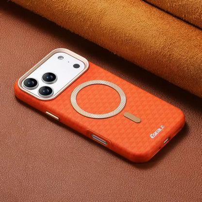 Leather Magnetic Phone Case For iPhone 17 16 15 14 13 Pro Max 17Pro 17Air Metal Lens Button Bumpe Cover