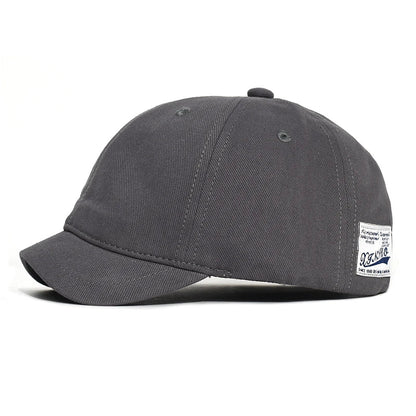 Short Brim Cotton Baseball Cap Men Women Casual Vintage Dad Hat Adjustable