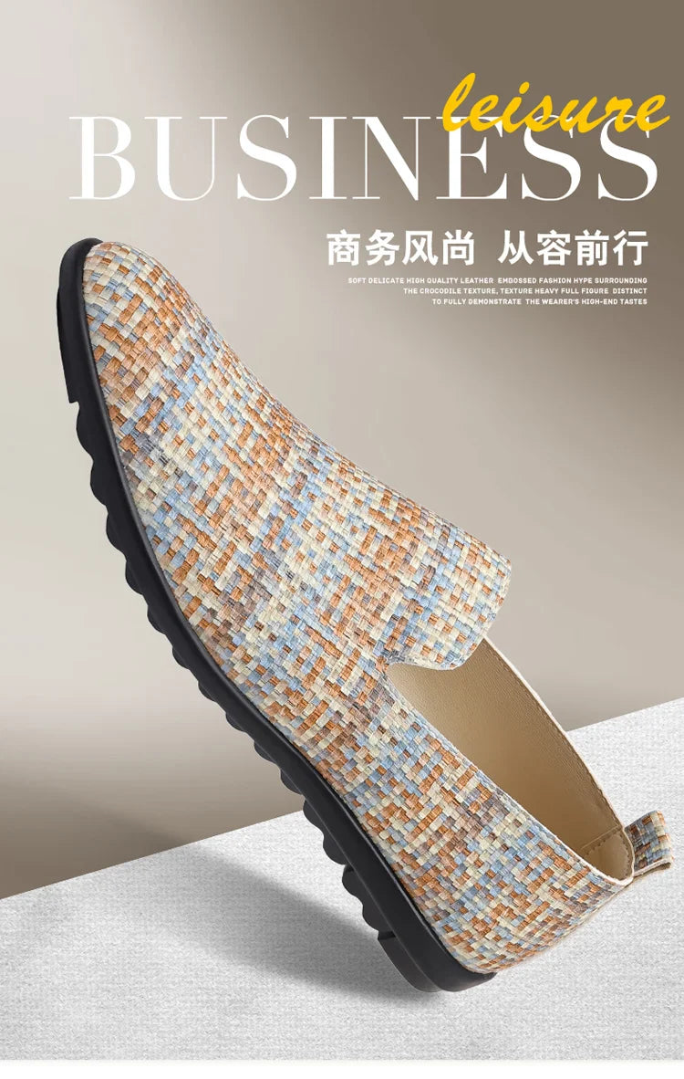 Men Loafers 2025 Design Leather Shoes Comfortable Slip-on Shoes for Men Soft Driving Moccasins Summer Casual Shoes