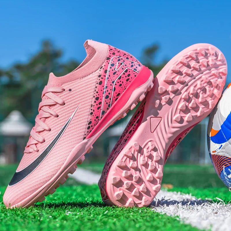 New Men Football Boots Professional Boys Soccer Shoes Ankle Sports Shoes Non-Slip TF/FG Match Sneakers Unisex Comfortable