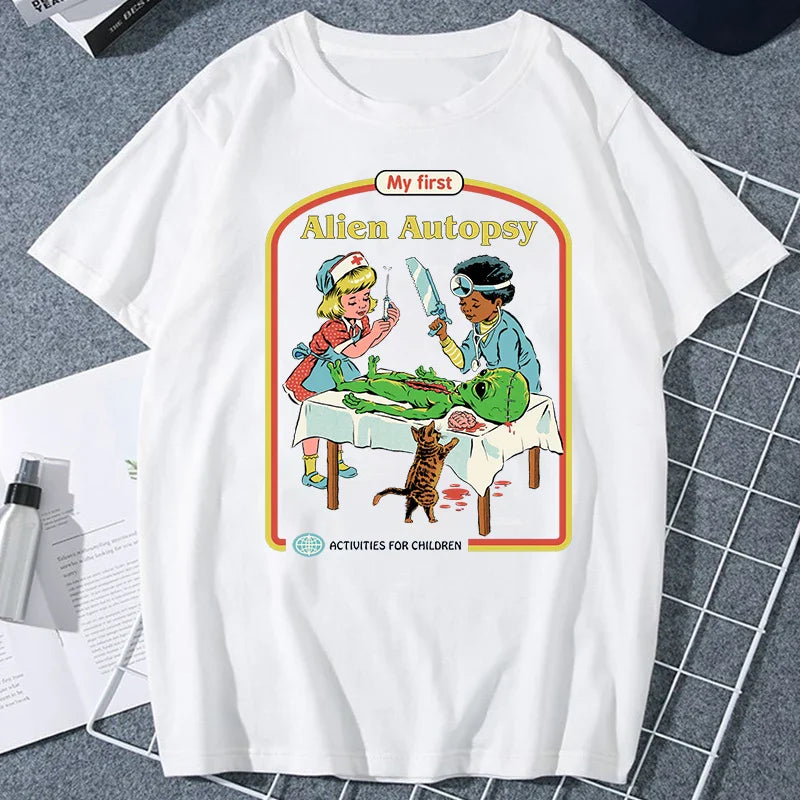 Let's Sacrifice Toby Horror Satanist Graphic Tops Unique Creative Cartoon Streetwear Unisex Scary Short-sleev Tee Ropa Hombre