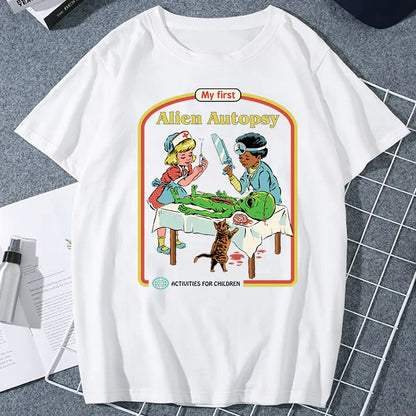 Let's Sacrifice Toby Horror Satanist Graphic Tops Unique Creative Cartoon Streetwear Unisex Scary Short-sleev Tee Ropa Hombre