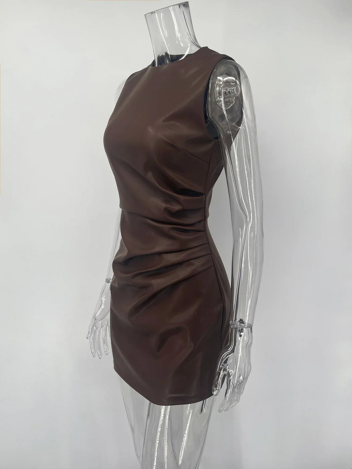 Fashion Maxi Dress For Women High Waist Sleeveless Slim Patchwork Solid Skinny Streetwear Female Bodycon Dress New