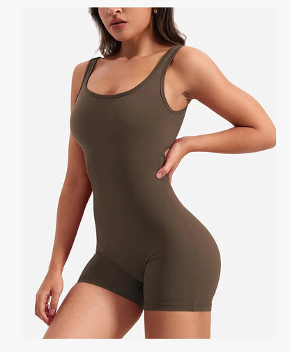 One-Piece Yoga Jumpsuit Skinny Short Sportswear Woman Gym Clothing Workout Clothes Fitness Stretch Bodysuit For Women tracksuit